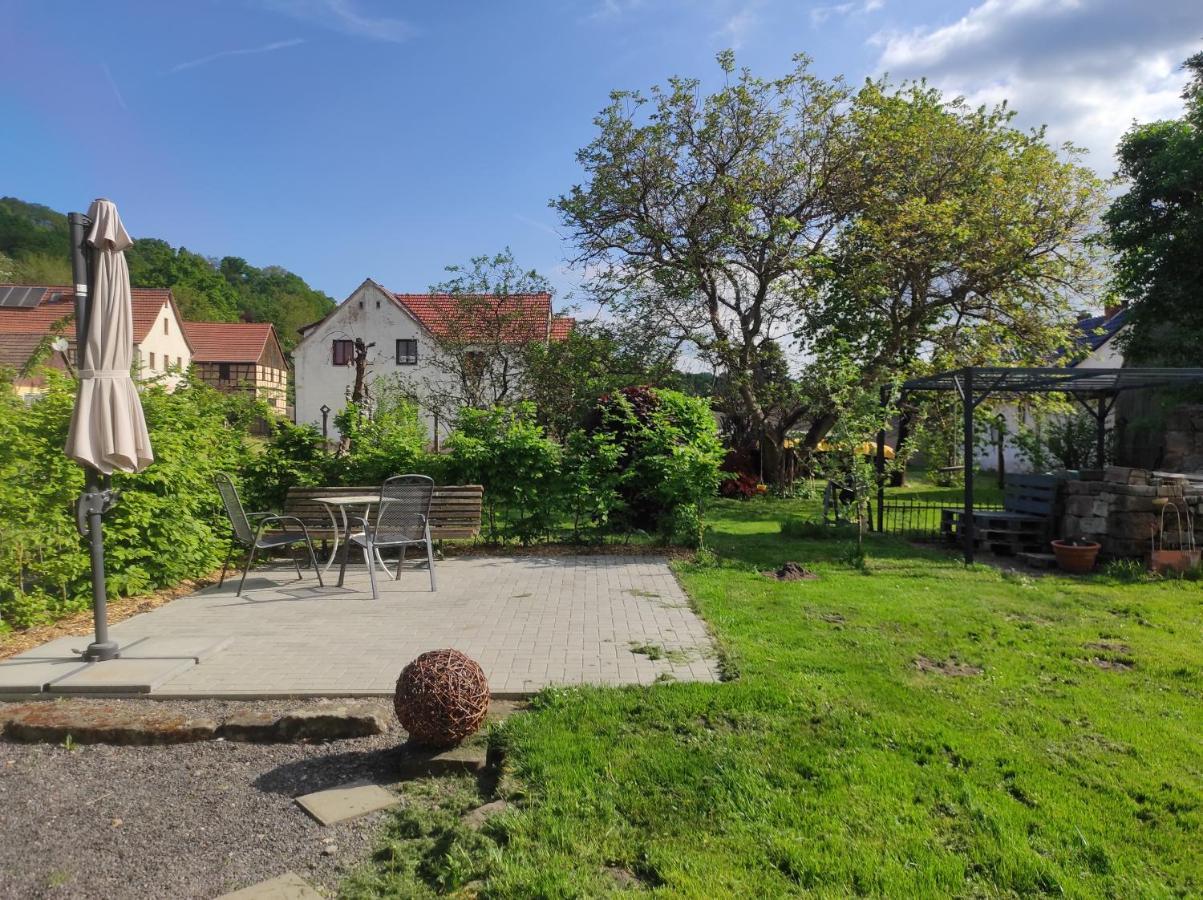 Schoene Gemuetliche Ferienwohnung Am Saaleradweg Grosseutersdorf Exterior foto